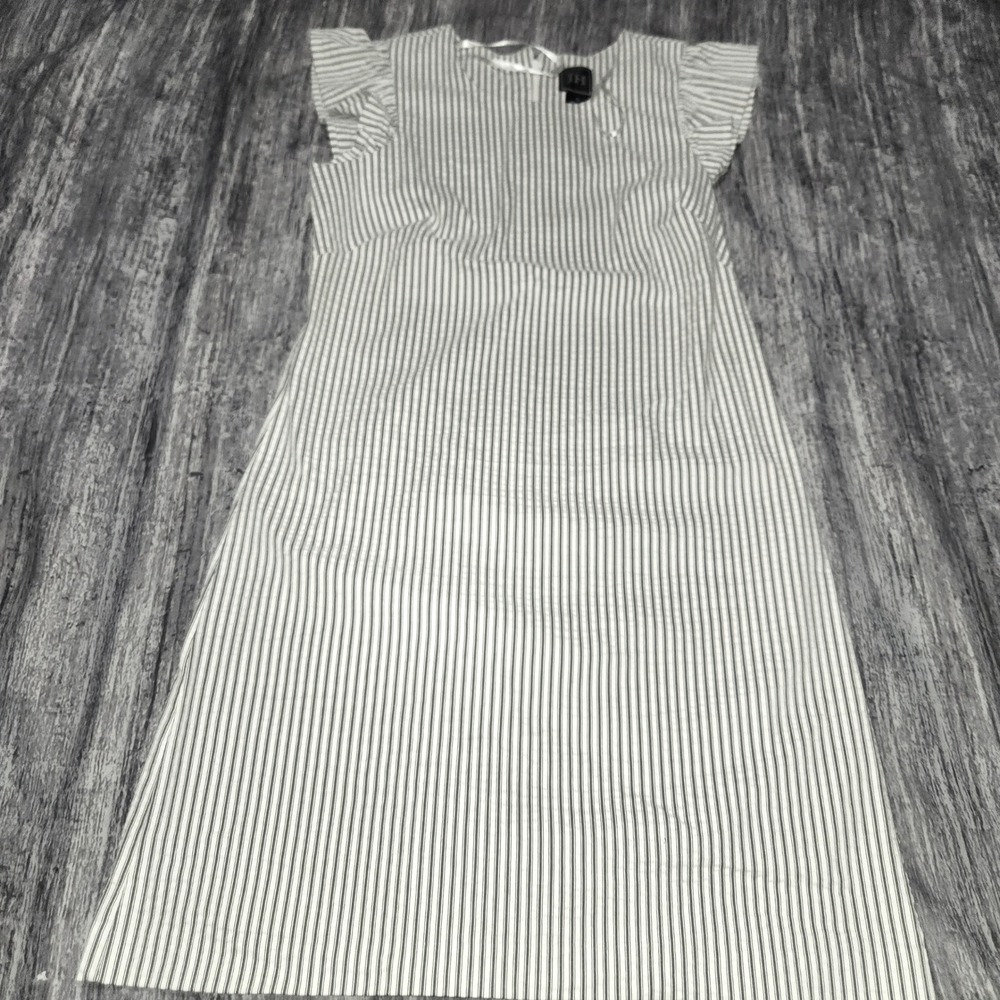 JH Striped Dress Size 10 Ruffle‎ Sleeve Career Casual